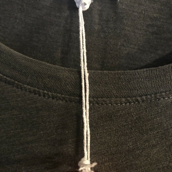 🥳B-DAY SALE❤️NWT SUNDRY Charcoal Tiered Long Sleeve Top 3/L - Picture 4 of 11